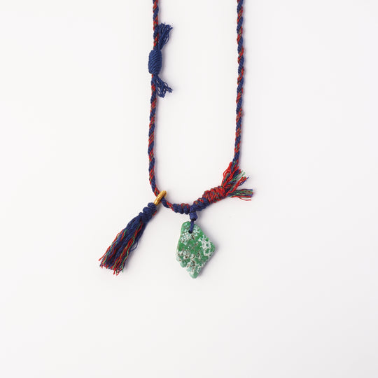 Braided rope turquoise necklace #210