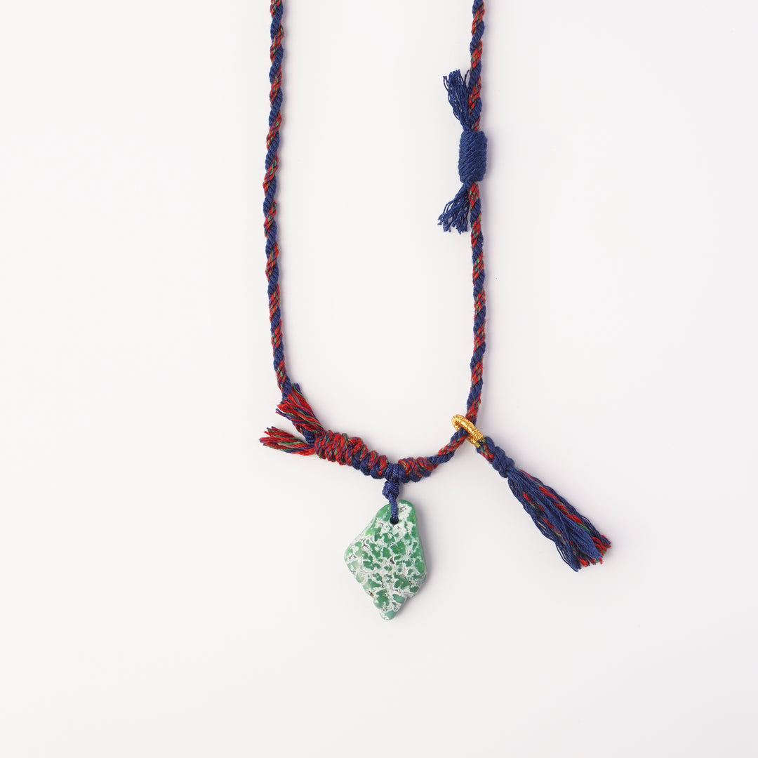 Braided rope turquoise necklace #210
