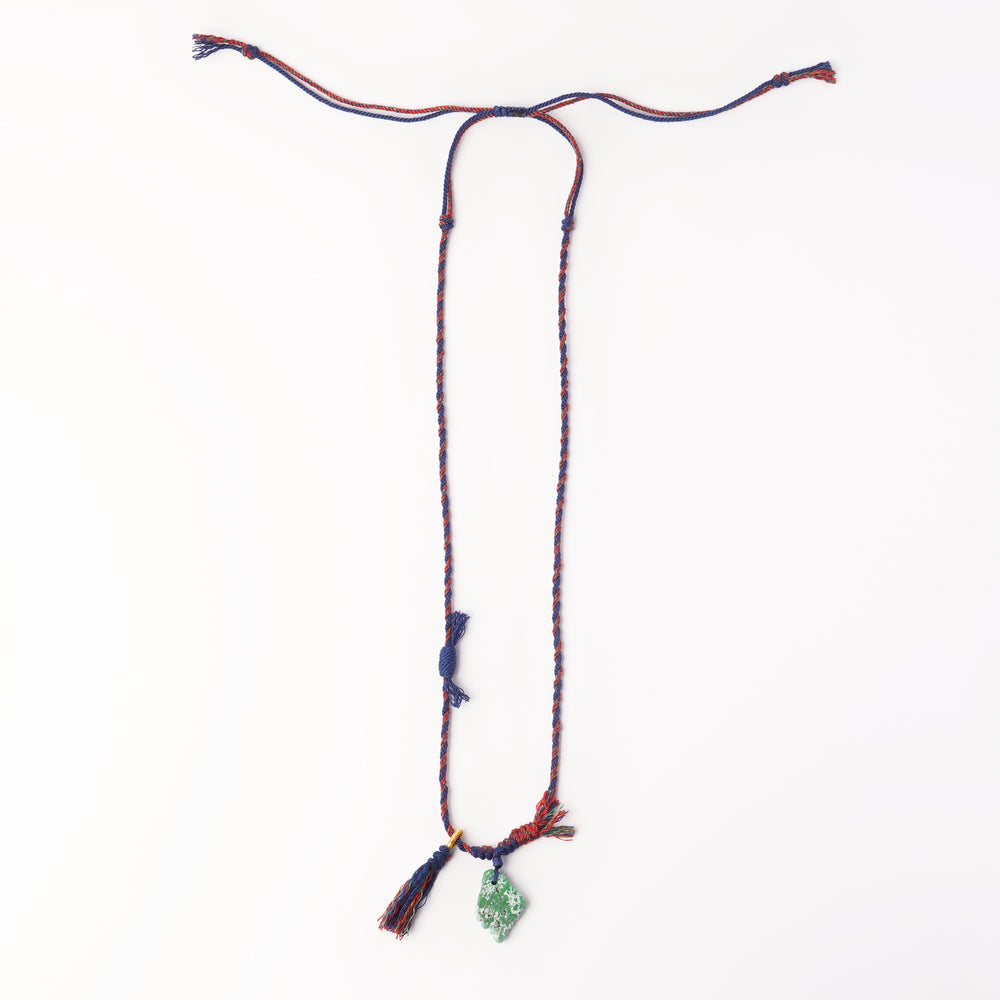 Braided rope turquoise necklace #210