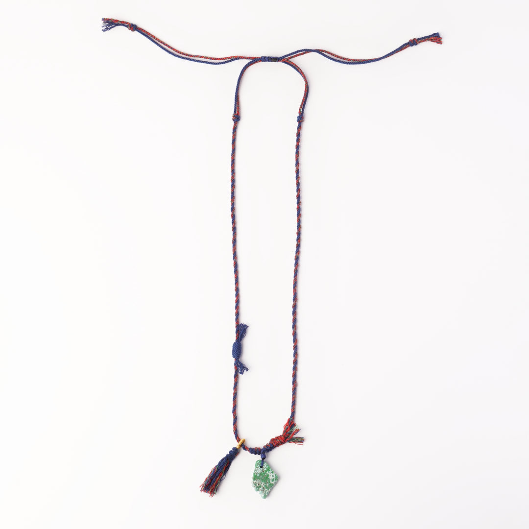 Braided rope turquoise necklace #210