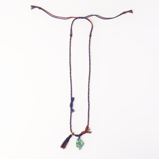 Braided rope turquoise necklace #210