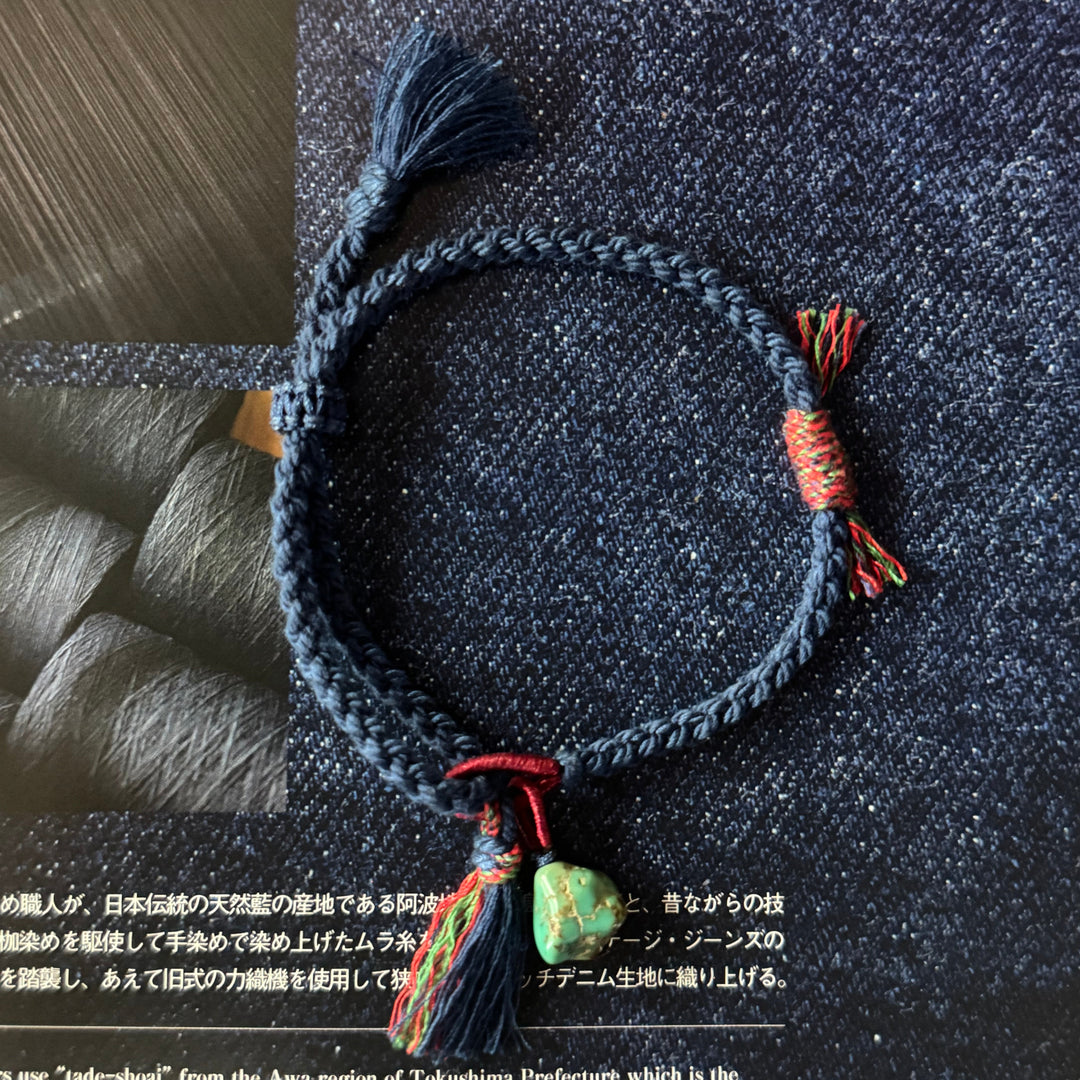 Volney 76 Rope bracelet with organic turquoise