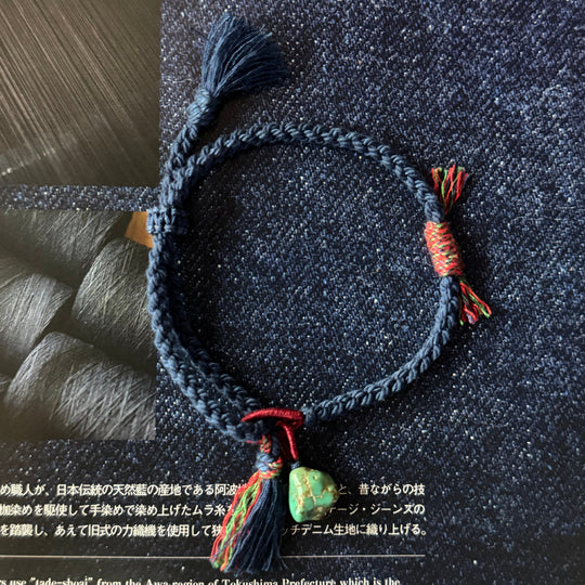 Volney 76 Rope bracelet with organic turquoise