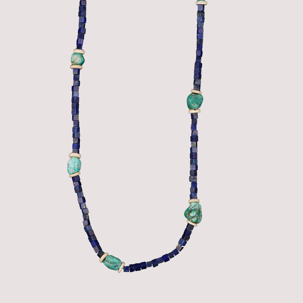 Volney 52 turquoise cloth necklace
