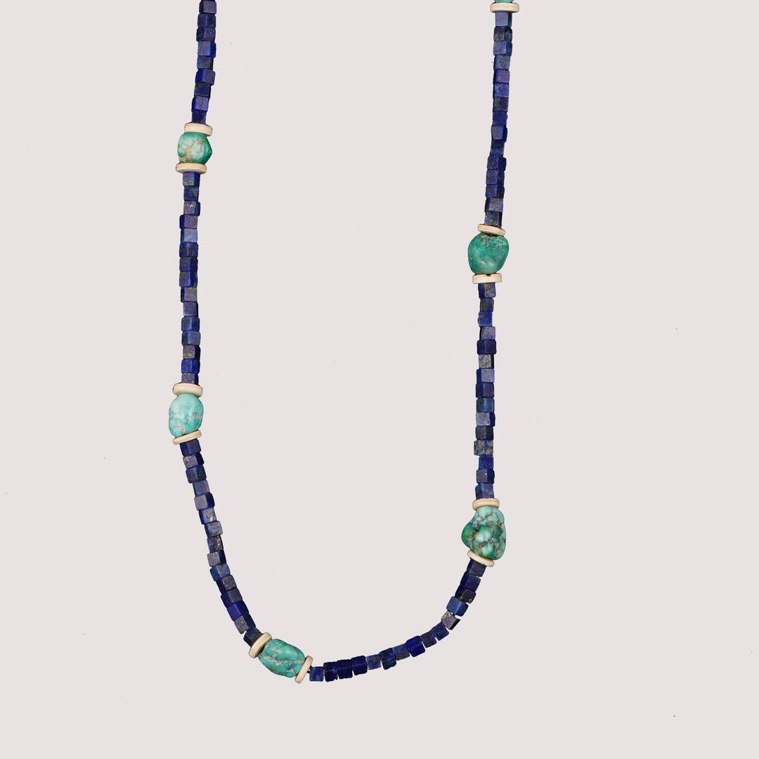 Volney 52 turquoise cloth necklace