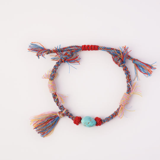 Volney 5 Rope bracelet with organic turquoise