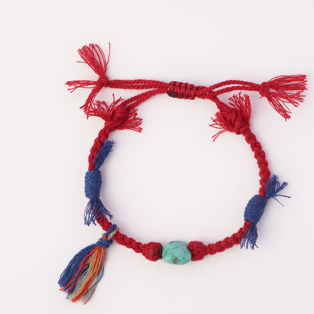 Volney 712 Rope bracelet with organic turquoise