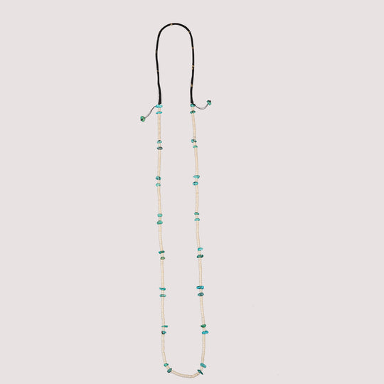 Volney 776 turquoise cloth necklace black