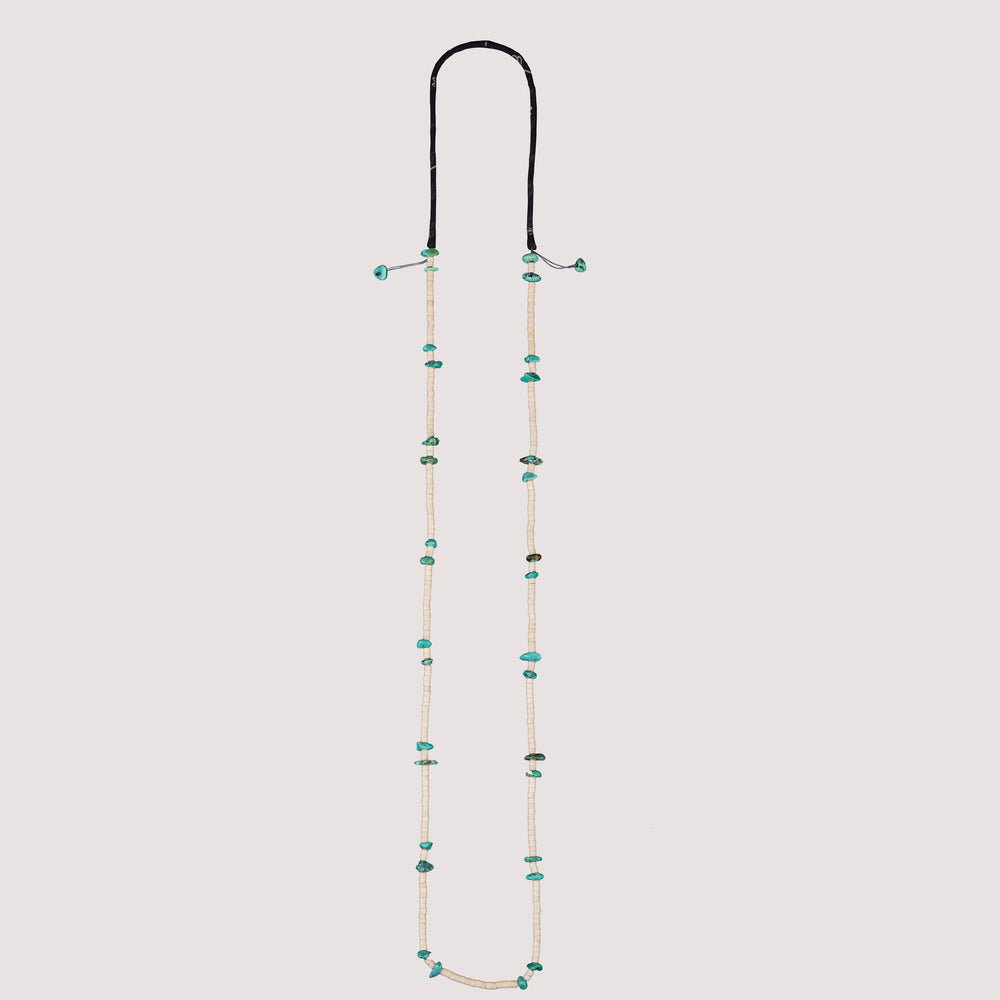 Volney 776 turquoise cloth necklace blue
