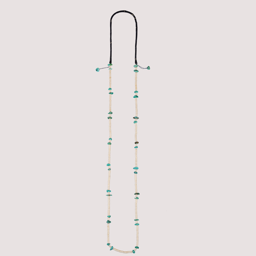 Volney 776 turquoise cloth necklace blue