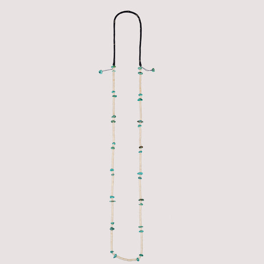 Volney 776 turquoise cloth necklace blue