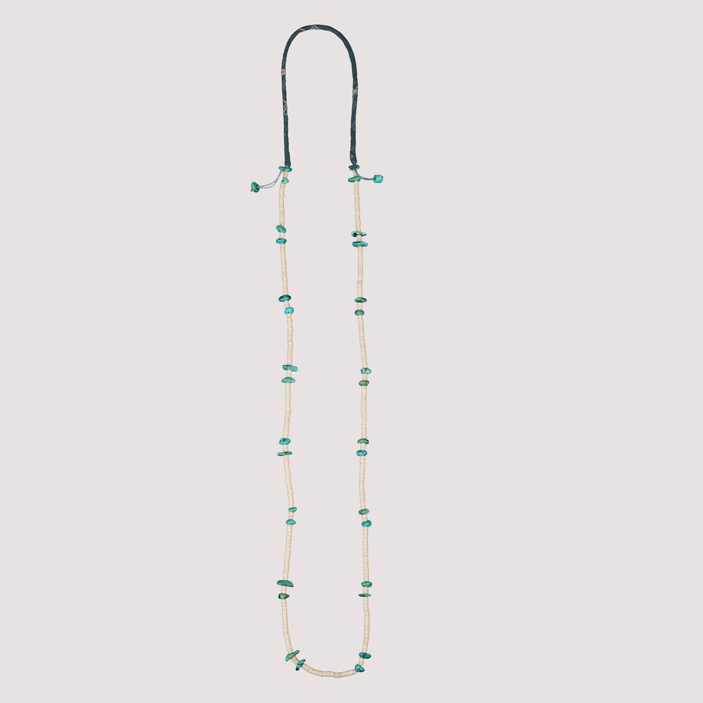 Volney 776 turquoise cloth necklace cyan