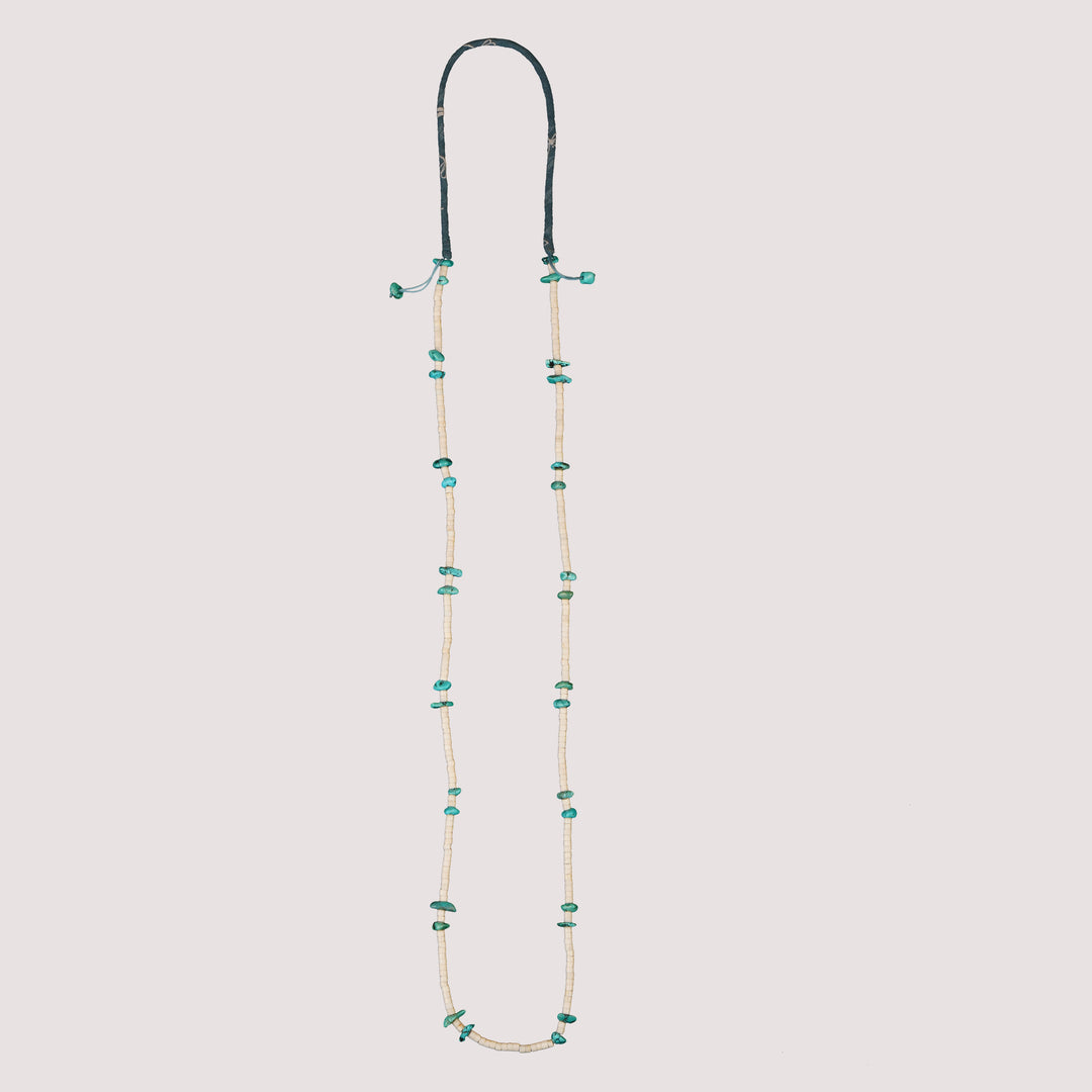 Volney 776 turquoise cloth necklace cyan