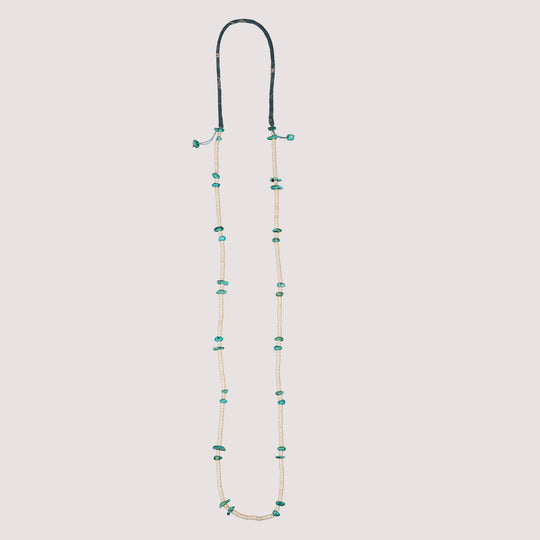 Volney 776 turquoise cloth necklace cyan