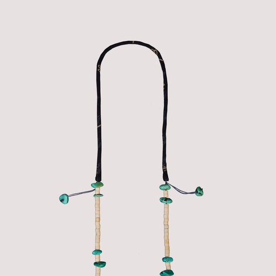 Volney 776 turquoise cloth necklace blue