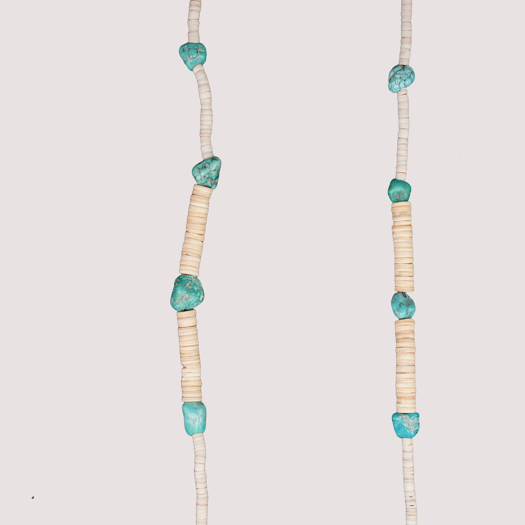 Volney 82 turquoise cloth necklace navy blue