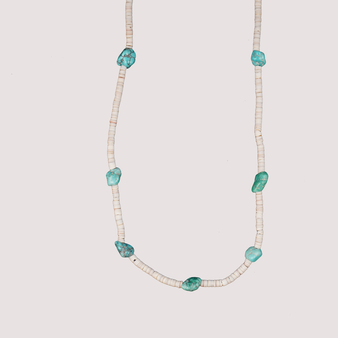 Volney 82 turquoise cloth necklace navy blue