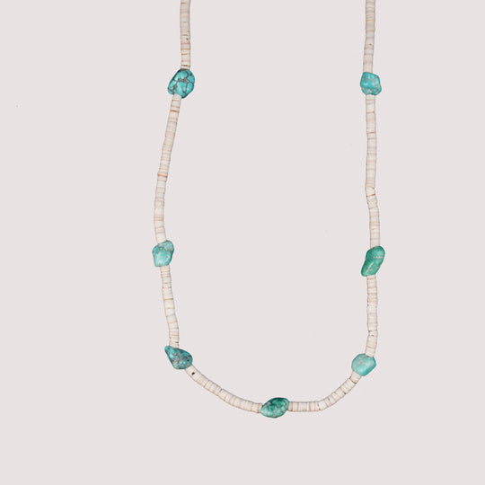 Volney 82 turquoise cloth necklace navy blue