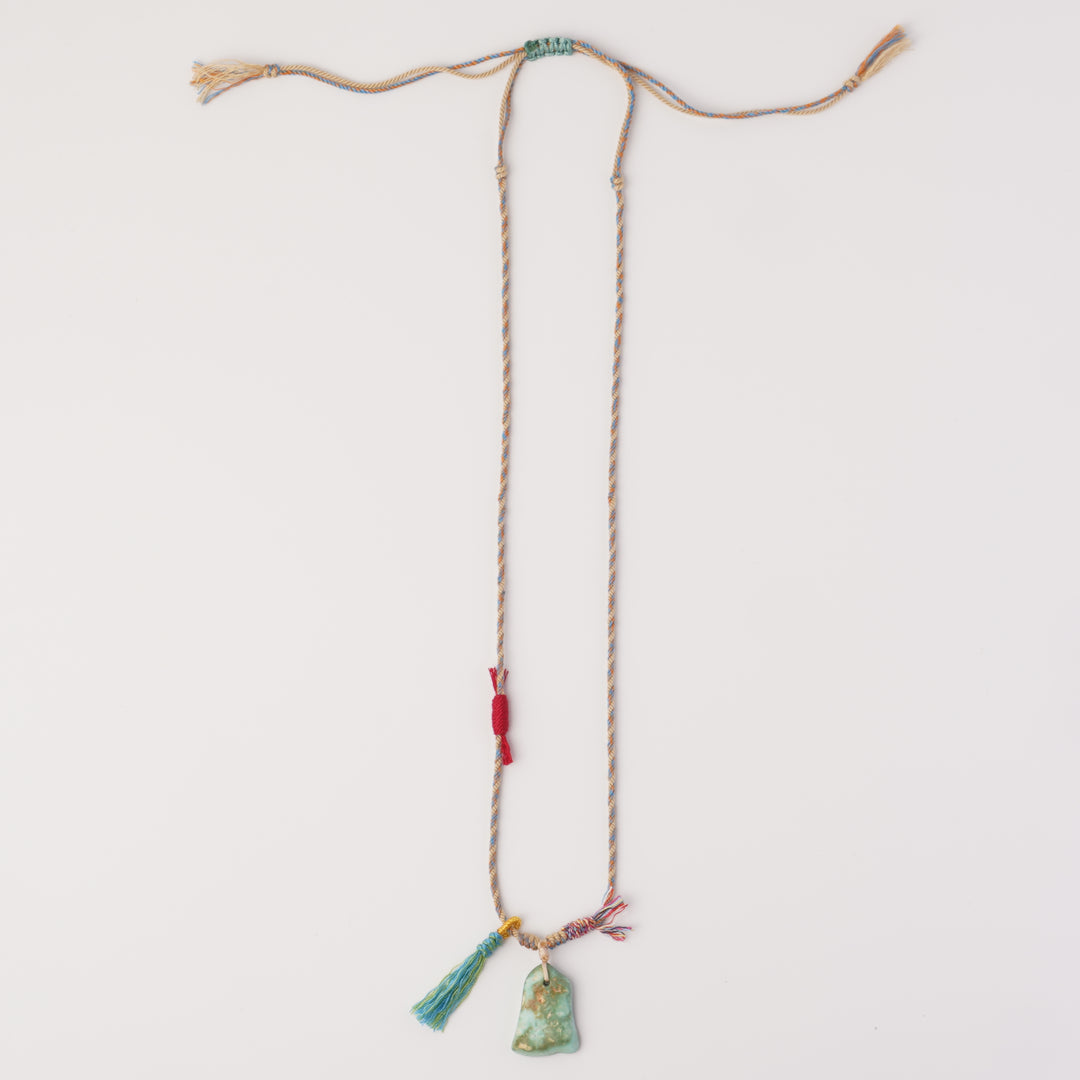 Braided rope turquoise necklace #46