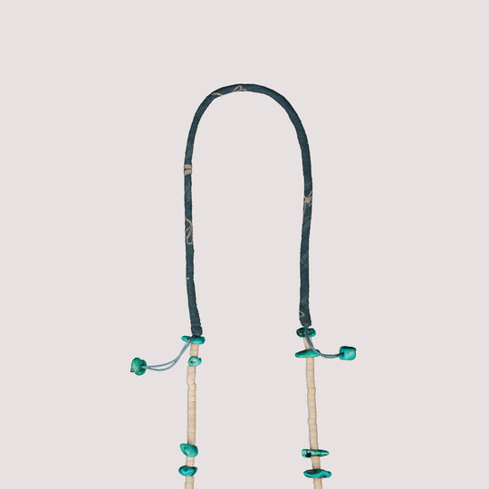 Volney 776 turquoise cloth necklace cyan