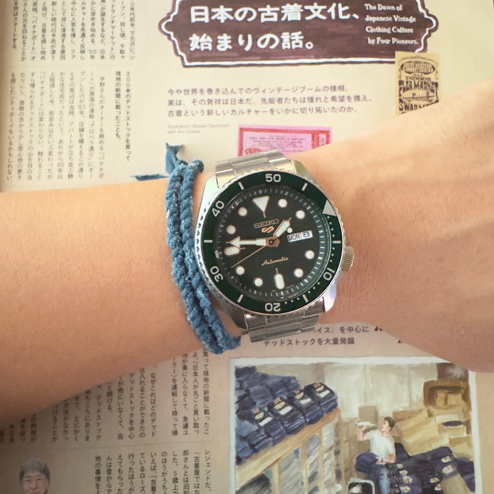 Volney 912 braided bracelet cyan