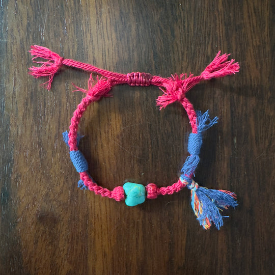 Volney 712 Rope bracelet with organic turquoise