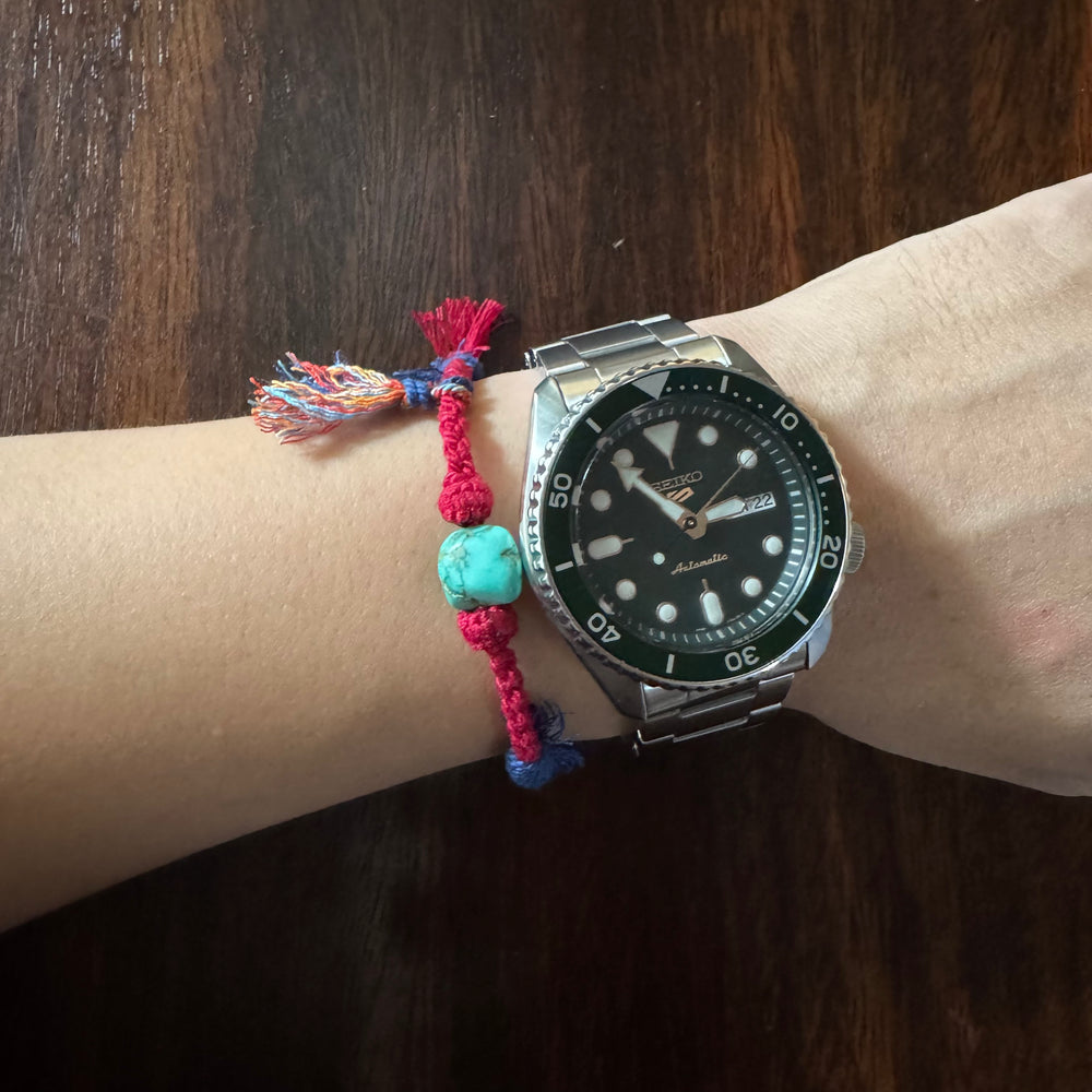 Volney 712 Rope bracelet with organic turquoise