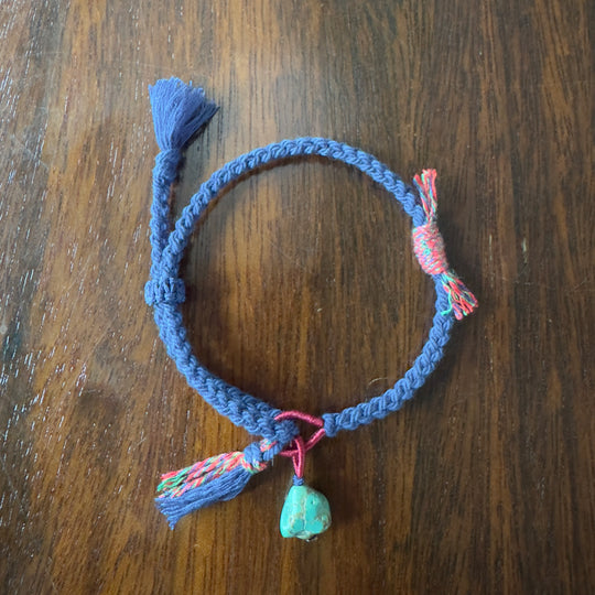 Volney 76 Rope bracelet with organic turquoise