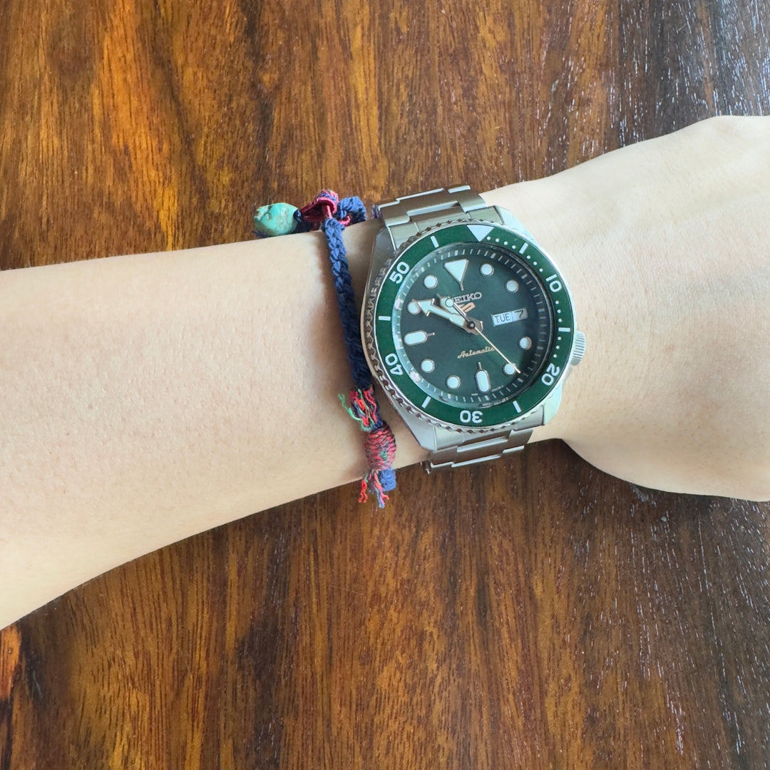 Volney 76 Rope bracelet with organic turquoise