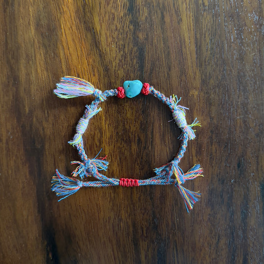 Volney 5 Rope bracelet with organic turquoise