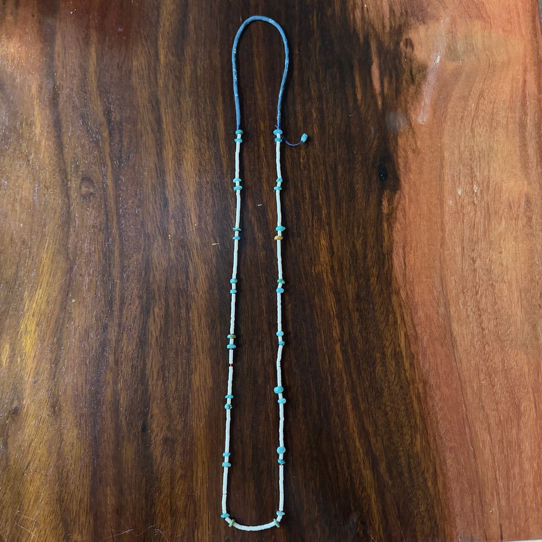 Volney 776 turquoise cloth necklace cyan