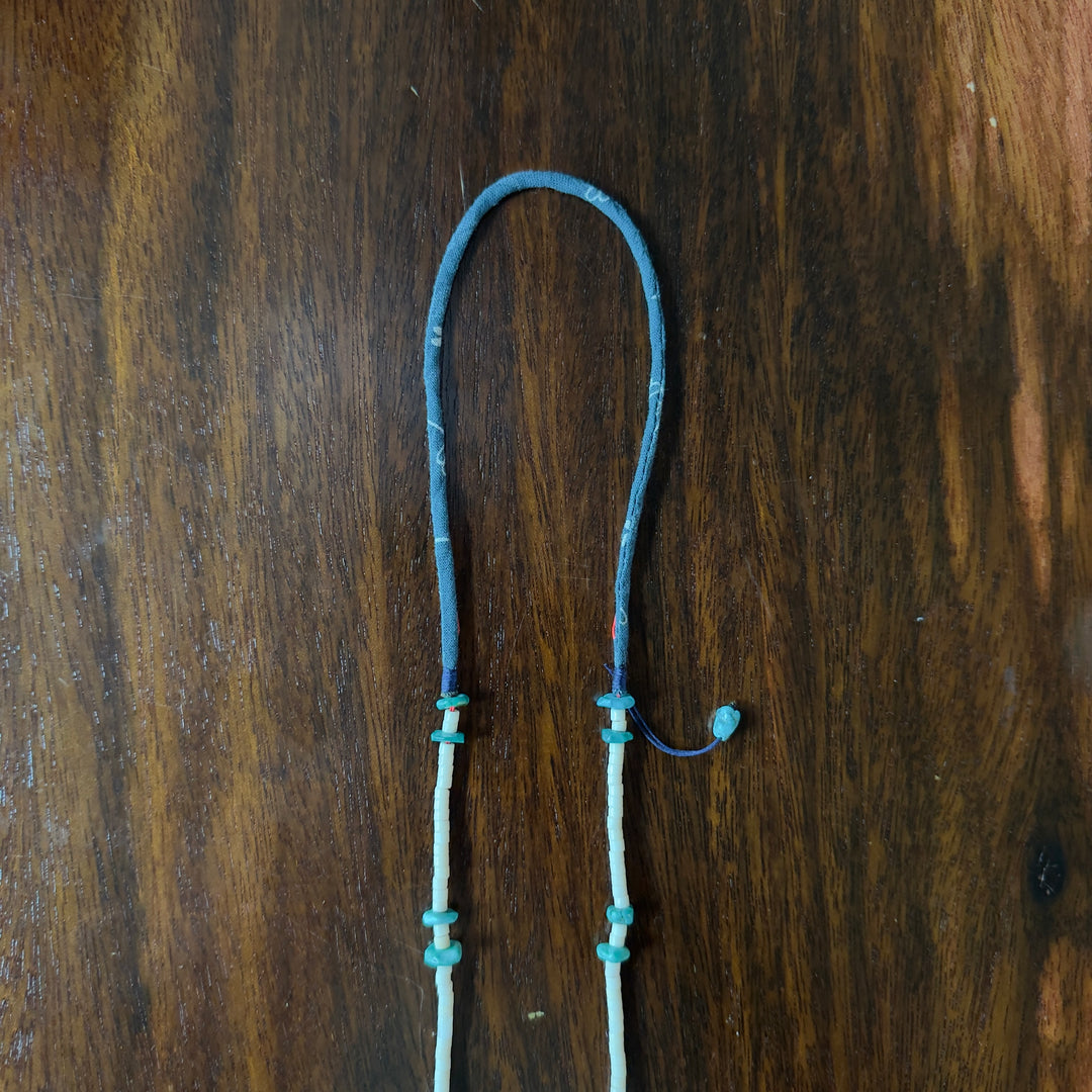 Volney 776 turquoise cloth necklace cyan
