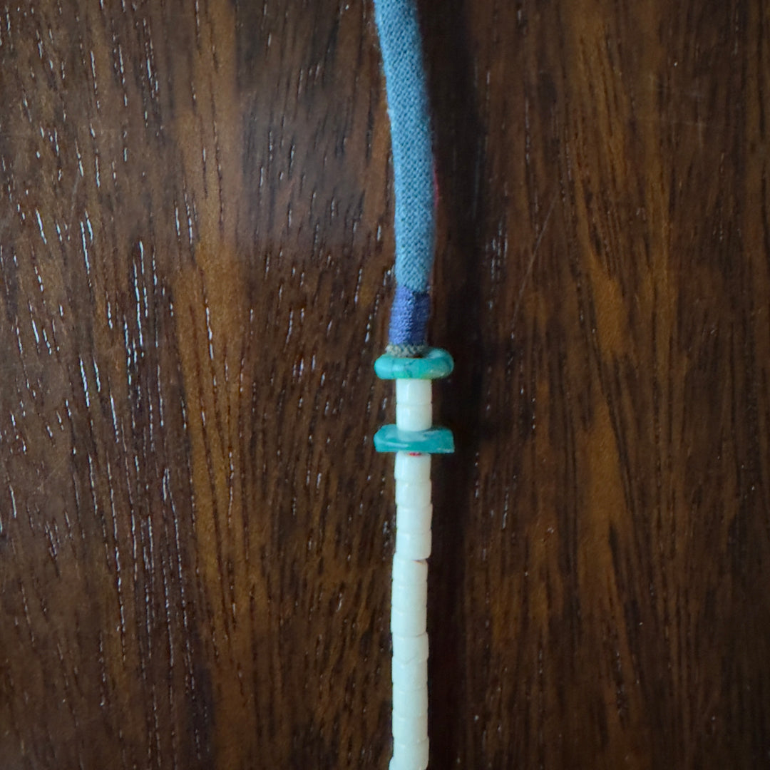 Volney 776 turquoise cloth necklace cyan