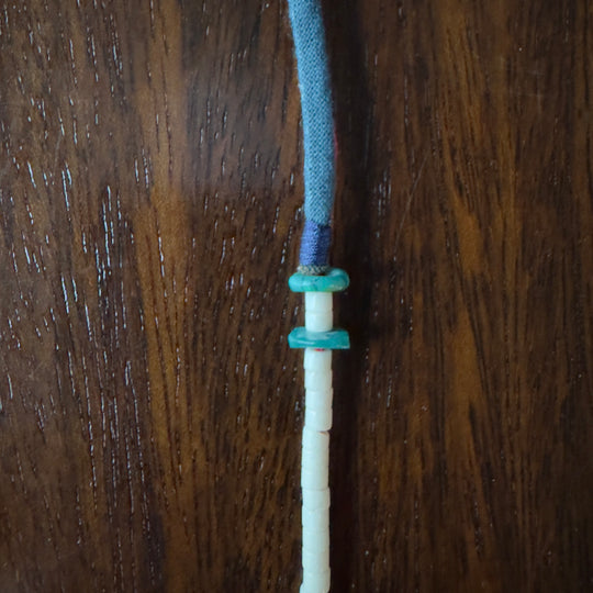 Volney 776 turquoise cloth necklace cyan