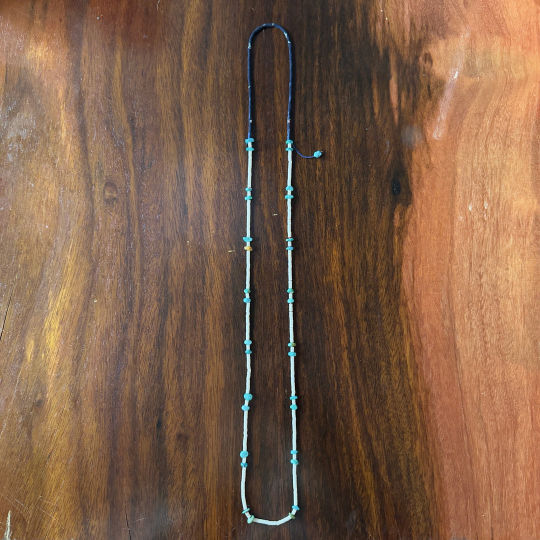 Volney 776 turquoise cloth necklace blue