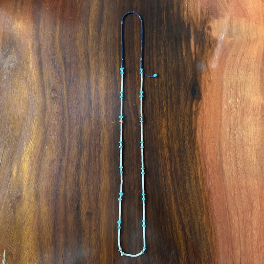 Volney 776 turquoise cloth necklace blue