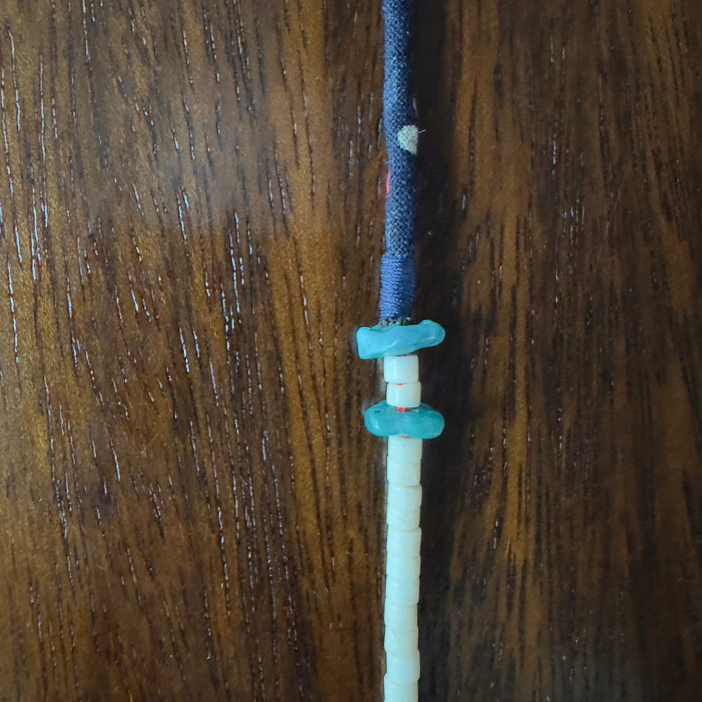 Volney 776 turquoise cloth necklace blue
