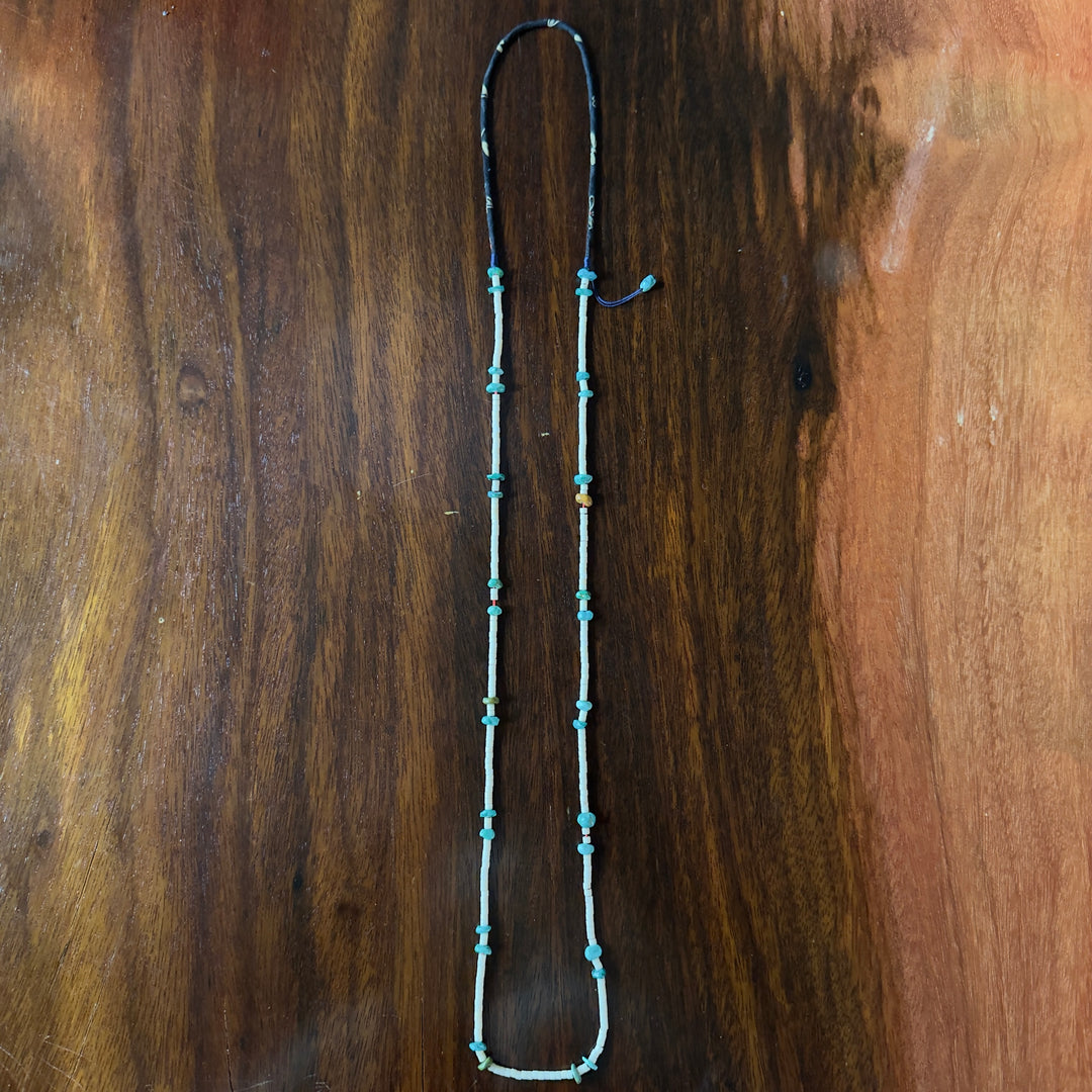 Volney 776 turquoise cloth necklace black
