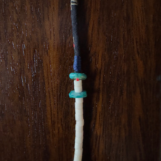 Volney 776 turquoise cloth necklace black