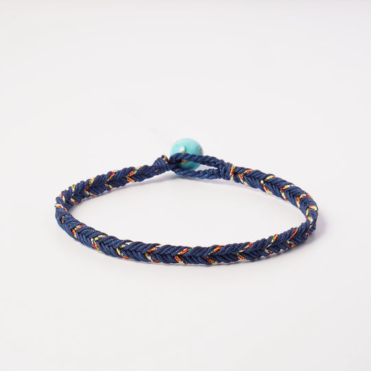 Volney 990 braided bracelet navy blue