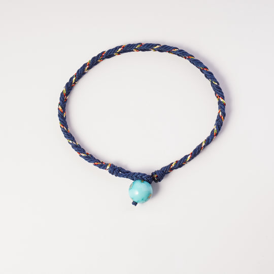 Volney 990 braided bracelet navy blue